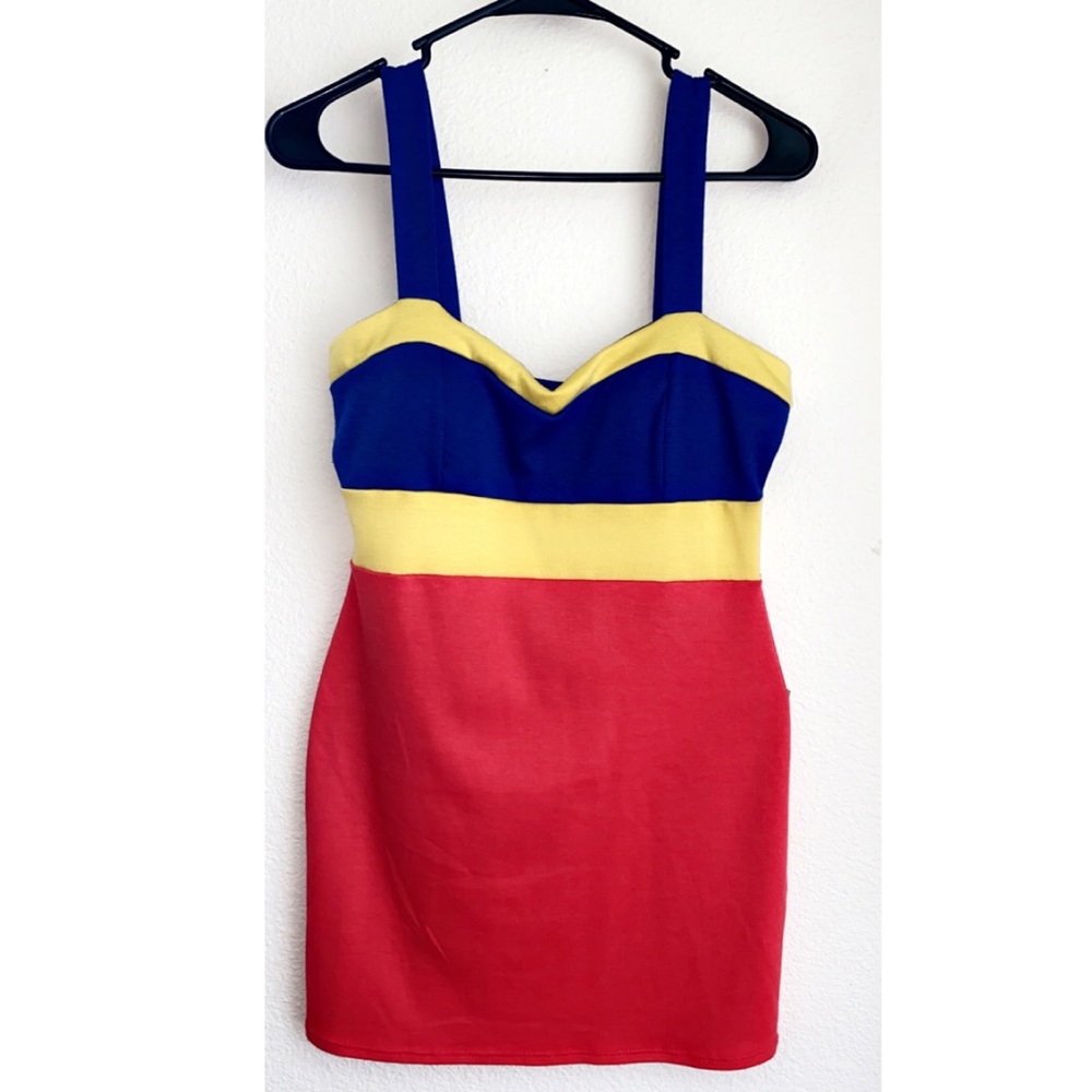 Color-block mini dress